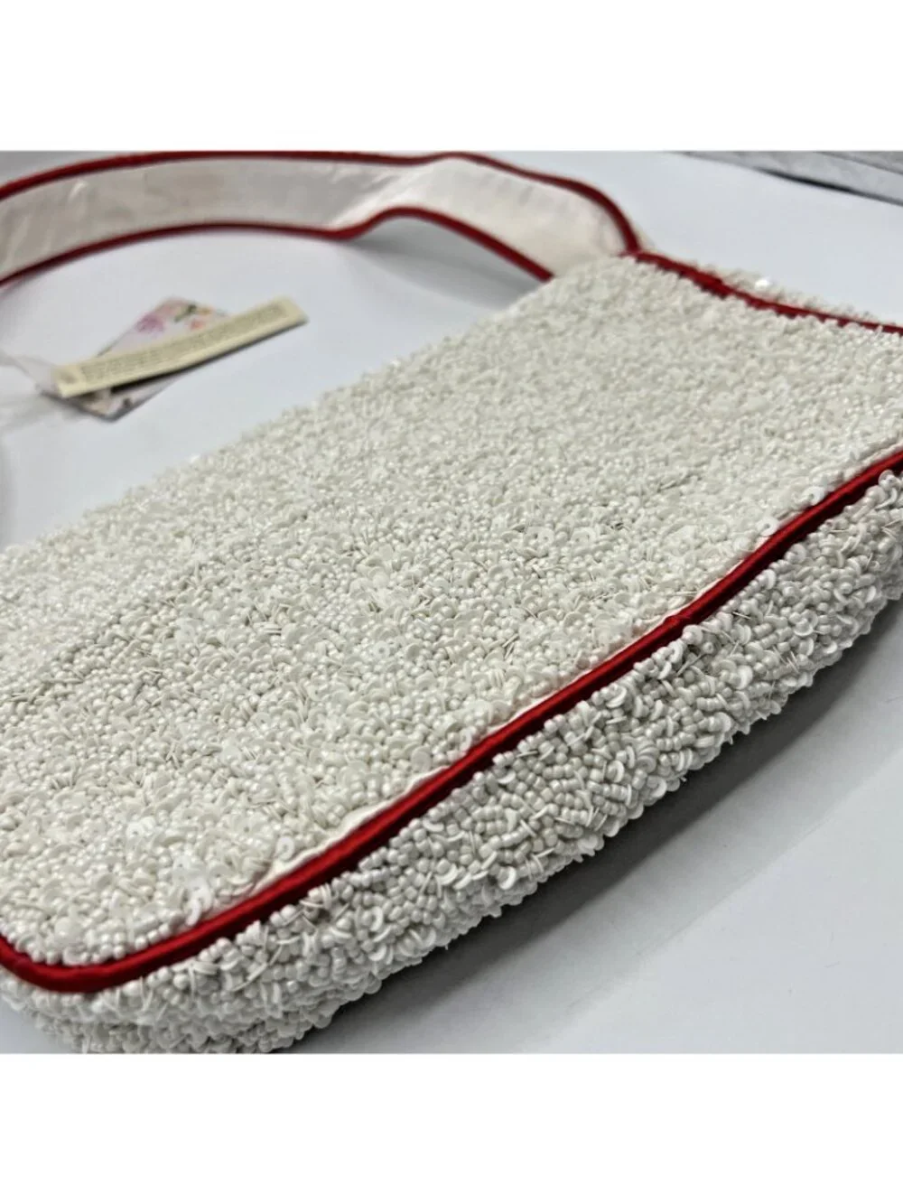 TJMaxx Beaded Shoulder Bag Viral Tomato Red White NWT TikTok Viral